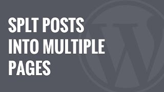 How to Split WordPress Posts into Multiple Pages [upl. by Eissen]