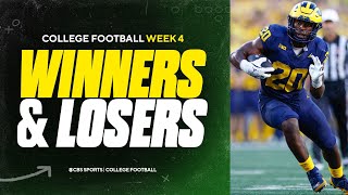 College Football Week 4 WINNERS amp LOSERS Michigan keeps playoff hopes alive with win [upl. by Yntirb]