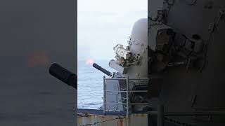 Phalanx CIWS reacts to enemy UAVs shorts military [upl. by Kile553]