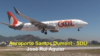 Aeroporto Santos Dumont Aviões Pousando e Decolando Azul TAM Gol Avianca TRIP [upl. by Karrie821]