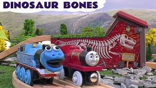 Thomas The Train Dinosaur Bones Wooden Railway Toy Trains With Rheneas [upl. by Nadiya699]