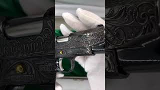 Custom guns ⚜️24 carats gold plated parts ⚜️custom engraved with exclusive design ⚜️ blackened ⚜️art [upl. by Eben]