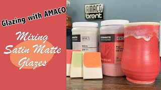 Glazing with Amaco Mixing Satin Mattes for custom colors [upl. by Thomasin]