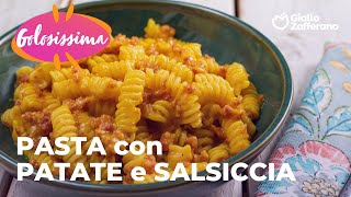 PASTA con CREMA di PATATE e SALSICCIA  RICCA e CREMOSA😍💛🥔 [upl. by Eillak]