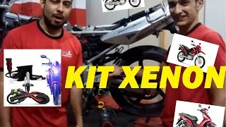 COMO INSTALAR  MODIFICAR E MELHORAR FAROL HONDA BROS OU BIZ INSTALANDO LAMPADA H4 E KIT XENON [upl. by Nivle83]