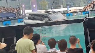 BYD Yangwang U8 Performs Swimming Attracting a Crowd of Spectators [upl. by Acyssej]