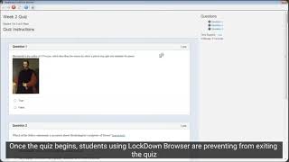 Respondus Lockdown Browser Student View on PC Laptop Captions only [upl. by Nivart]