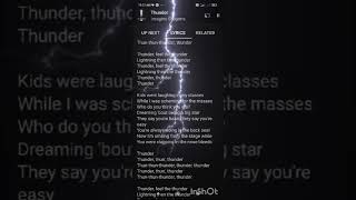 Thunder ⚡ lyrics [upl. by Westphal]