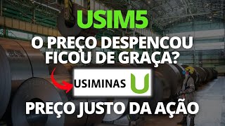 USIMINAS USIM5 O PREÇO DESPECOU AÇÃO FICOU BARATA CALCULANDO O PREÇO JUSTO DA AÇÃO USIM5 [upl. by Najib398]