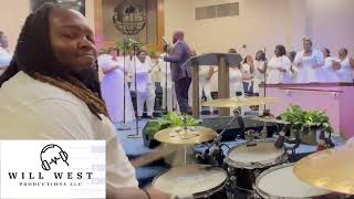 William West On Drums quotMore abundantlyquot Ricky Dillard [upl. by Graces]