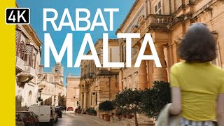 Discover Enchanting Rabat Malta  Mesmerizing 4k Walking Tour [upl. by Oicapot]