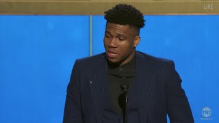 Giannis Antetokounmpos Emotional MVP Speech At 2019 NBA Awards [upl. by Atined]