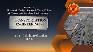 2111 Definition of Station Yards  CE404 [upl. by Samp]