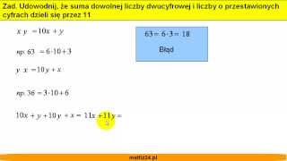 Wyrażenia Algebraiczne  Zadanie z dowodem  Matfiz24pl [upl. by Acirne]