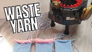 Cast on with waste yarn knitting machine tutorial  Addi Express Knitting Machine  Sentro Knitting [upl. by Robert]