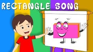 Rectangle Song  The Shapes Song  Rectangle Song For Kids  Nursery Rhymes for Children [upl. by Ermeena]