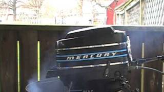 Mercury 98hp 110 outboard motor running in test tank [upl. by Pyne]