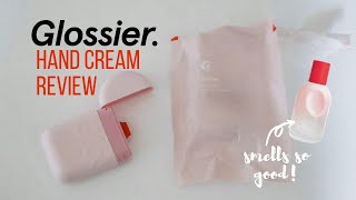 Glossier hand cream review ✨ First impressions amp Promo Code [upl. by Zedecrem]