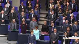 AKTUELL  WER SINGT NATIONALHYMNE UND WER NICHT IM DEUTSCHEN BUNDESTAG IN BERLIN AM 9NOVEMBER [upl. by Oibesue]