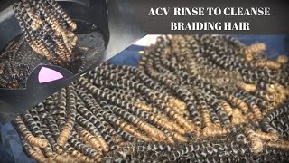 ACV Rinse To Cleanse Braiding Hair  EuniyceMari [upl. by Attem]