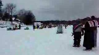 1960 amp 1963 Polaris Oval Snowmobile Race Clip [upl. by Siulegroj]