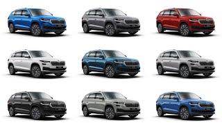 Skoda Kodiaq facelift Colours 2022  Comparison [upl. by Bamberger157]