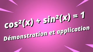 Formule fondamentale de trigonométrie  démonstration et application [upl. by Om283]