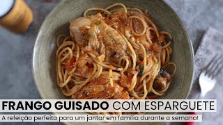 Frango guisado com esparguete  Food From Portugal [upl. by Artemas104]