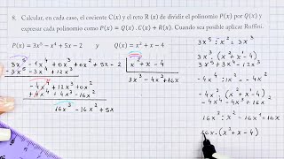 DIVISIÓN DE POLINOMIOS  Parte 2  Dos métodos de resolución Ruffini y método largo PASO A PASO [upl. by Anayek]