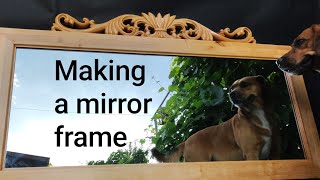 Making a carved alder mirror frame [upl. by Nahtam]