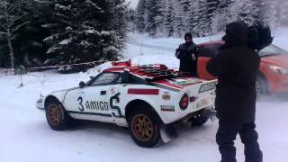 Stratos starting on SS1 Rally Hadeland [upl. by Aihsela]