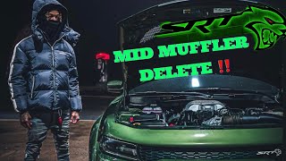 WIDEBODY HELLCAT CHARGER MID MUFFLER DELETE‼️😳 hellcat srt dodge mopar dodge viral pov [upl. by Einahpit770]