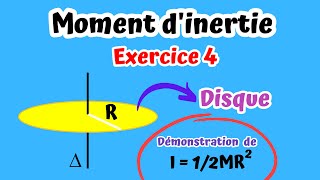 moment dinertie 4 Etablissement du moment dinertie dun disque homogène [upl. by Howund982]