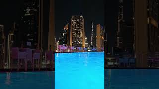 The pool in the worlds highest hotel in Dubai gevora hotel [upl. by Wardieu]