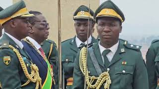 President Mnangagwa inspecting the Guard of Honour [upl. by Packer414]