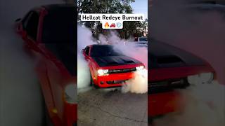 Hellcat Redeye Does HUGE Burnout [upl. by Attiuqehs]