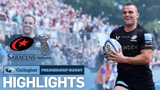 Saracens v Harlequins  HIGHLIGHTS  HatTrick at the StoneX  Gallagher Premiership 202122 [upl. by Oderfla]