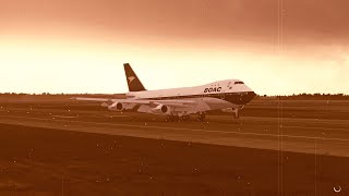 REALISTIC 1970s LANDING IN HEATHROW  Retro British Airways BOAC 747100  MSFS2020 [upl. by Meit]