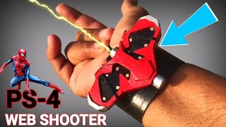 FUNCTIONAL Spider Man PS4 web shooter  How To Make Spiderman web shooter that shoots [upl. by Alpheus]