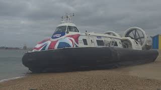 Isle of Wight hovercraft departing Southsea [upl. by Laersi]