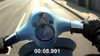 vespa polini 177 acceleration 080kmh 11sec [upl. by Plafker642]