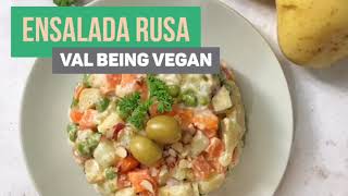 ENSALADA RUSA VEGANA  2 MANERAS DE PREPARAR  VAL BEING VEGAN [upl. by Grizelda]