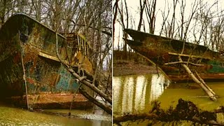 A Kayaker Found And Explored A 110YearOld Ship That Was Decaying In The Ohio River [upl. by Yoreel621]