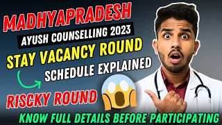 MP AYUSH counselling 2023  Stray vacancy Round schedule out 🔥  1 × 10 merit Rank   Full Details [upl. by Stamata]