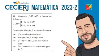 Questão 36 MATEMÁTICA Vestibular Cederj 20232 [upl. by Enelyam583]