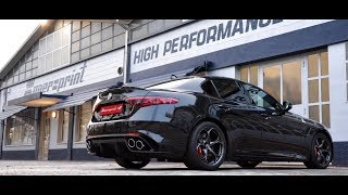 Alfa Romeo Giulia Quadrifoglio  Supersprint full exhaust system with valves [upl. by Adok678]