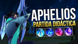 PARTIDA DIDÁCTICA APHELIOS ADC  MICROGAME  GUÍA  TIPS RUNAS BUILDS POSICIONAMIENTO  uwu [upl. by Hettie618]