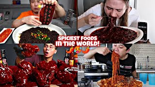 Mukbangers VS Competitive Eaters SPICIEST FOODS IN THE WORLD🌶️🌶️🌶️🥵🔥 [upl. by Ainig]