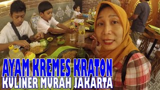 KULINER MURAH DI JAKARTA AYAM KREMES KRATON TEBET [upl. by Ahcsatan126]