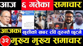 Today news 🔴 nepali news  aaja ka mukhya samachar nepali samachar kartik 6 gate 2081share market [upl. by Adlesirg49]